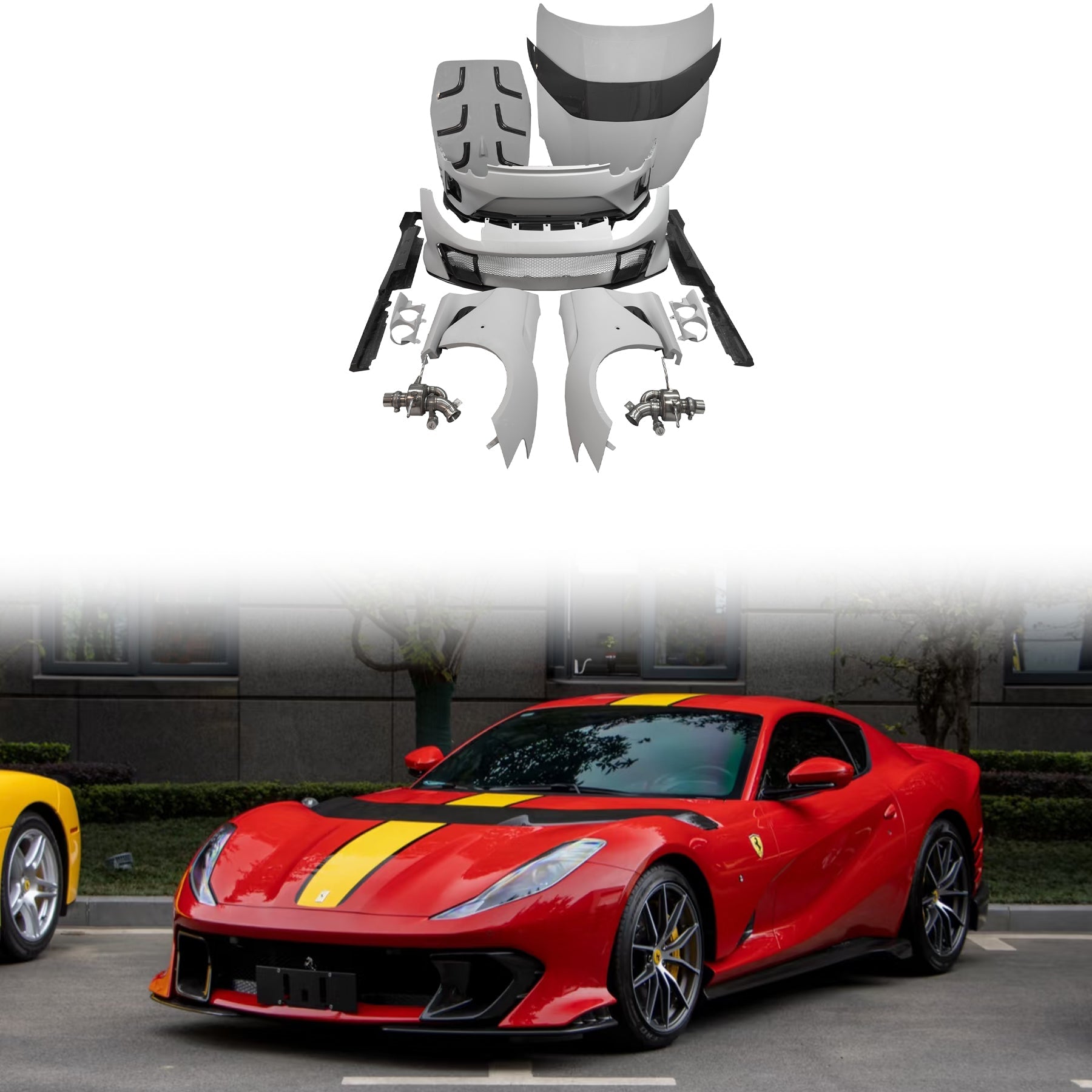 812 Superfast / GTS to Competizione - Style Carbon Fibre Conversion Body Kit (Aftermarket) Aftermarket Carbon Fiber Part / Bodykit - Robot Bodykits