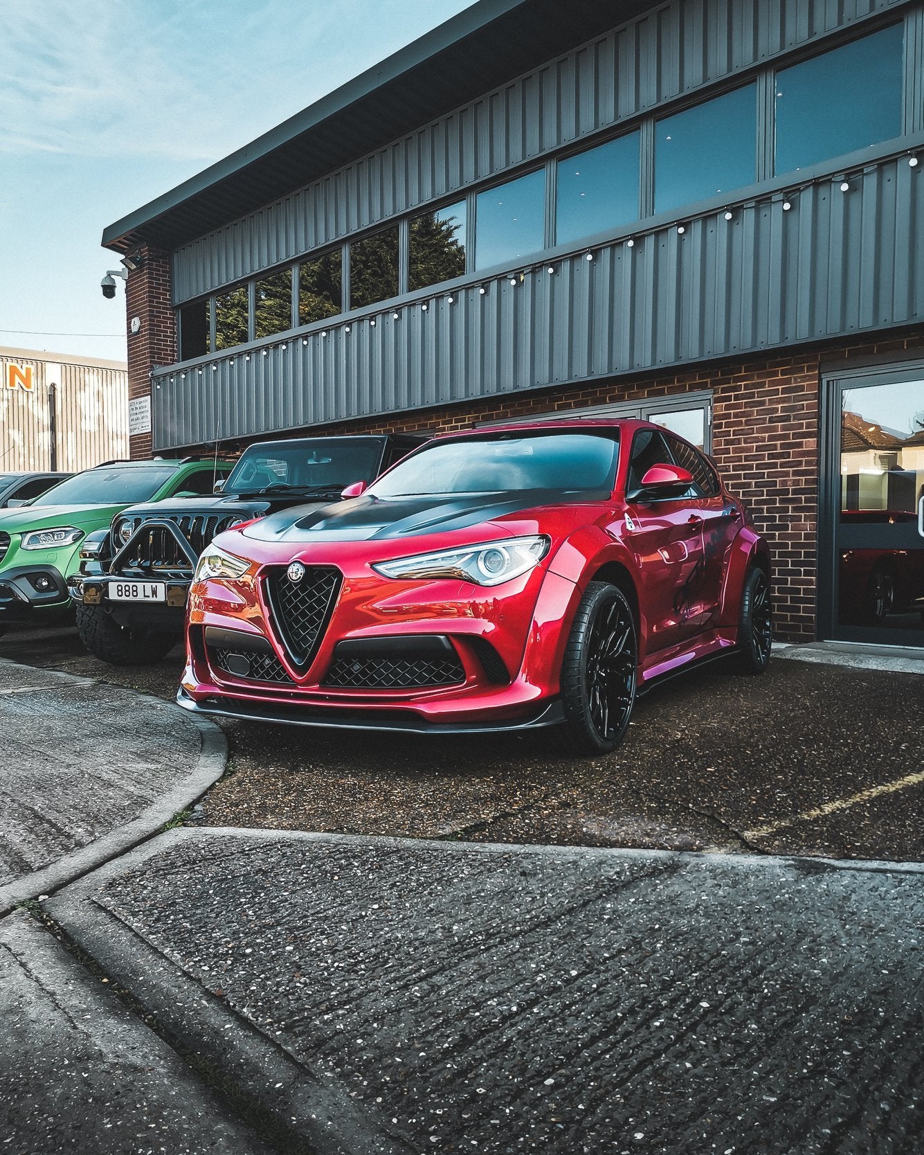SD Carbon Partial Carbon Fiber Widebody Kit For Alfa Romeo Stelvio 2.0T
