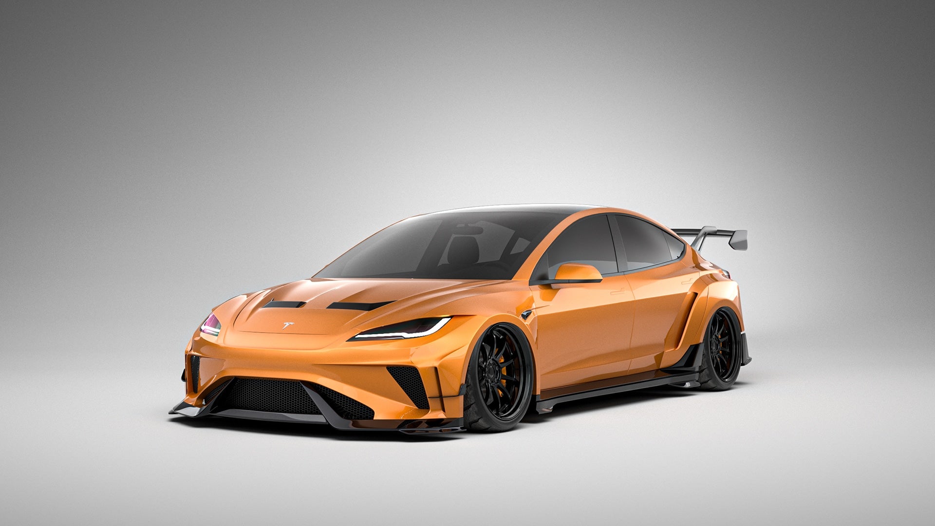 Robot Craftsman Tesla Model 3 Highland 2024+ “HACKER” Widebody FRP & Partial Carbon Full Kit