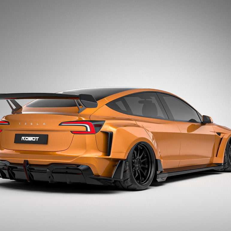 Robot Craftsman Tesla Model 3 Highland 2024+ “HACKER” Widebody FRP & Partial Carbon Full Kit