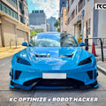 Robot Craftsman Tesla Model 3 Highland 2024+ “HACKER” Widebody FRP & Partial Carbon Full Kit