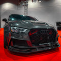 Karbel Carbon Dry Carbon Fiber RS3 Style Front Bumper for Audi A3 & A3 S Line & S3 2017-2020 8.5V