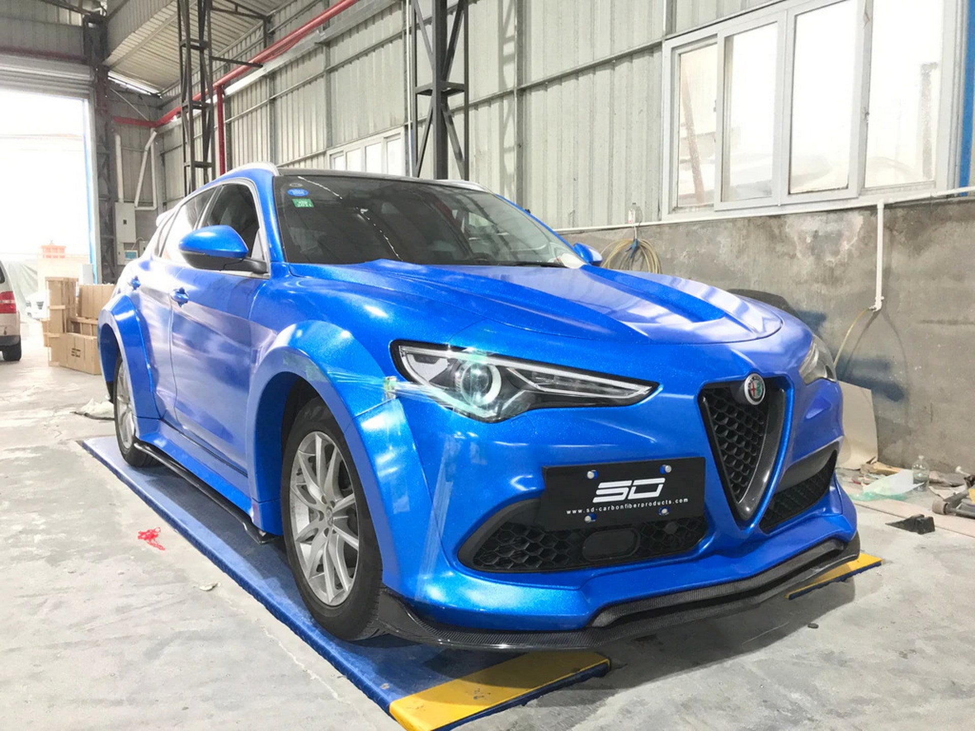 SD Carbon Partial Carbon Fiber Widebody Kit For Alfa Romeo Stelvio 2.0T