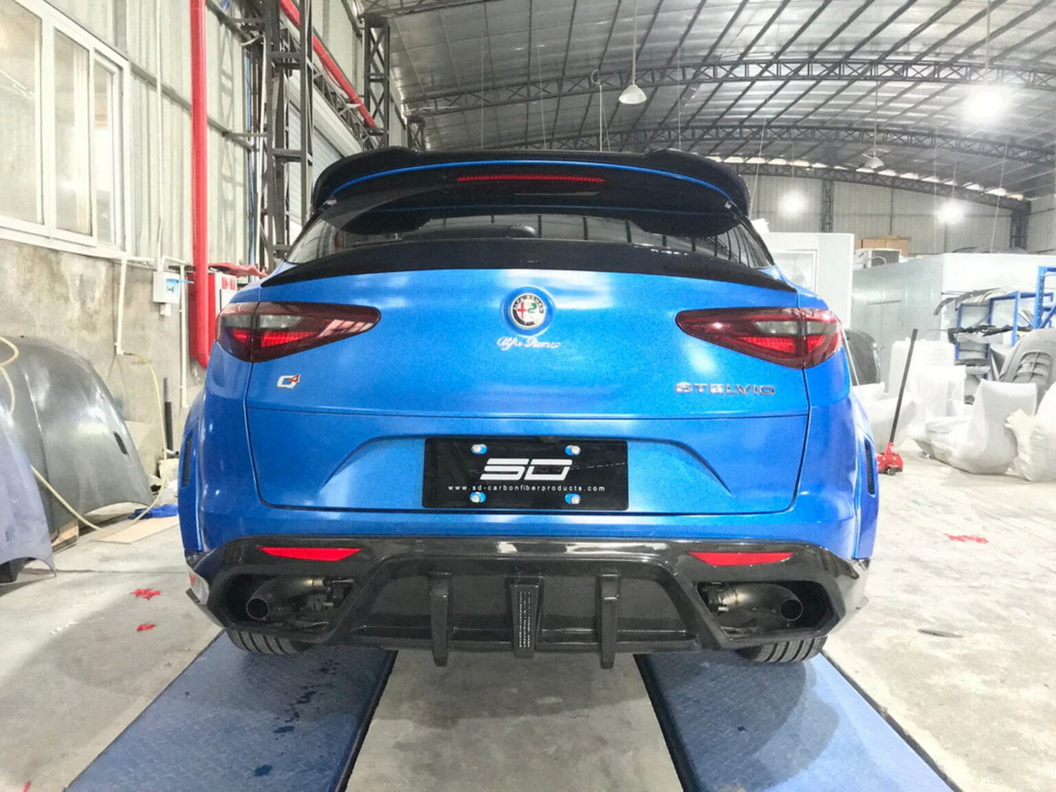 SD Carbon Partial Carbon Fiber Widebody Kit For Alfa Romeo Stelvio 2.0T