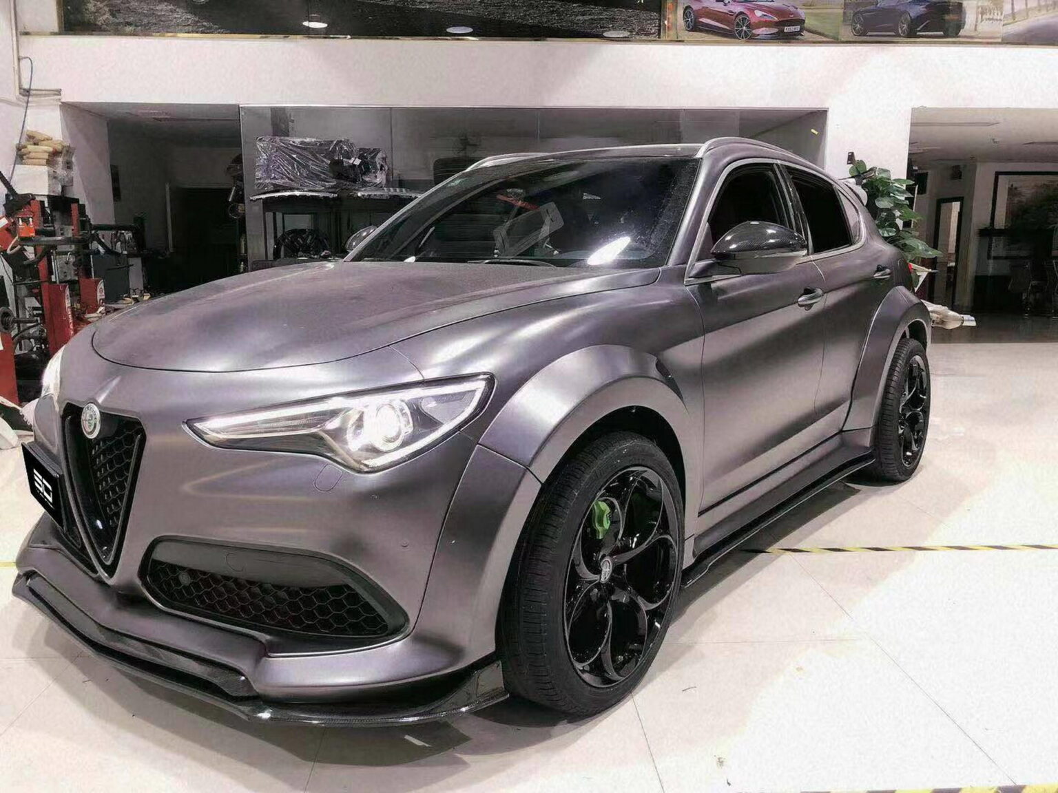 SD Carbon Partial Carbon Fiber Widebody Kit For Alfa Romeo Stelvio 2.0T
