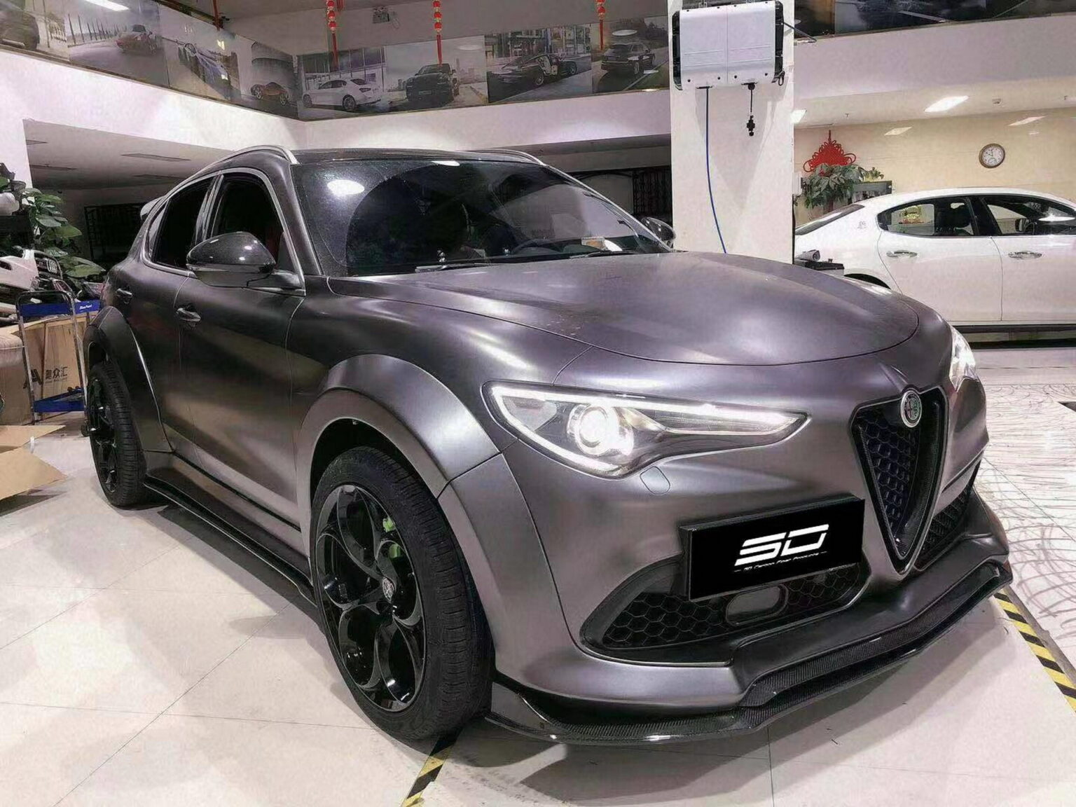 SD Carbon Partial Carbon Fiber Widebody Kit For Alfa Romeo Stelvio 2.0T