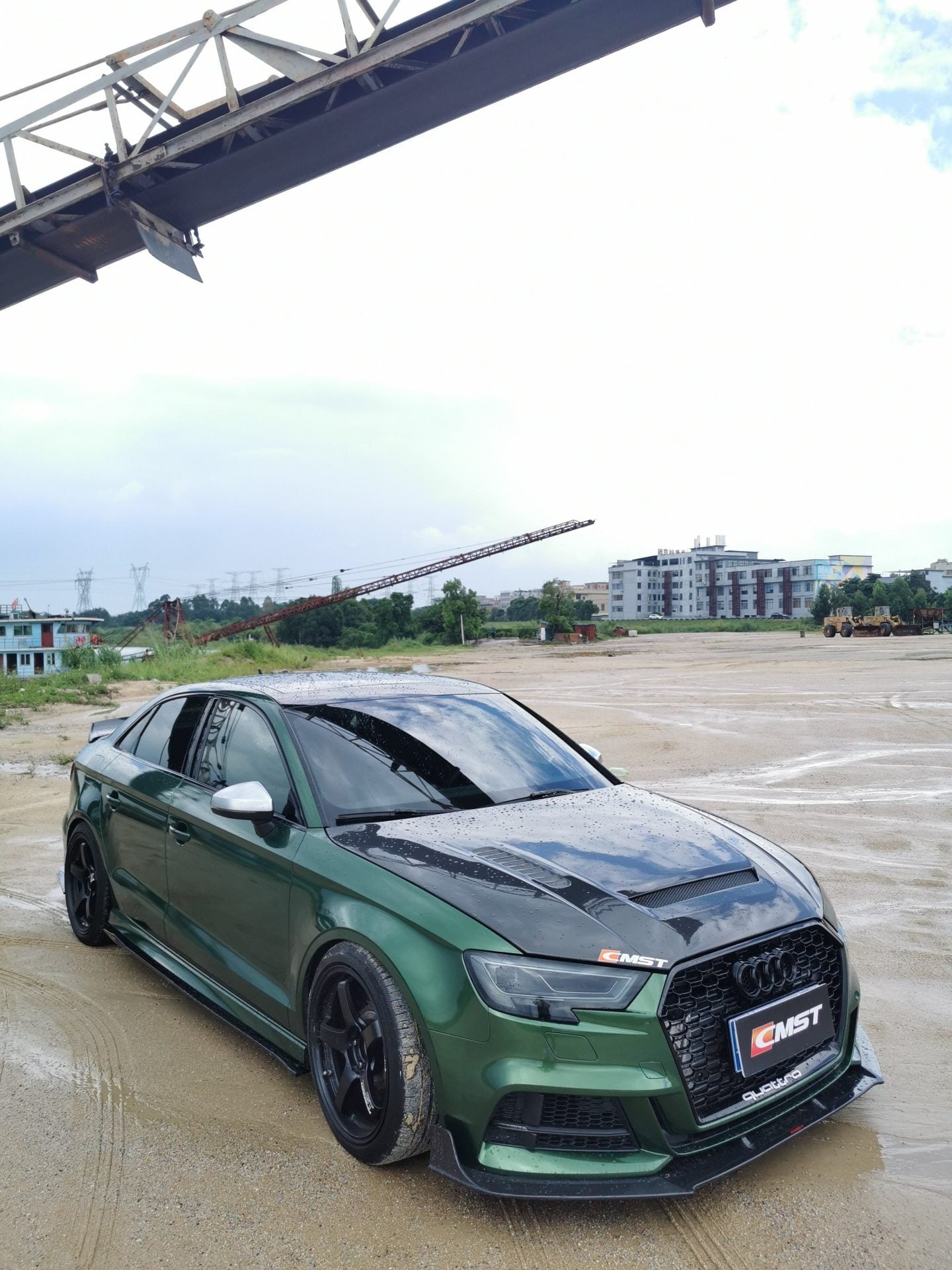CMST Tuning Carbon Fiber Hood Bonnet Ver.1 for Audi RS3 2018-2020 & 2014-2020 A3 & A3 S Line & S3 - Robot Bodykits