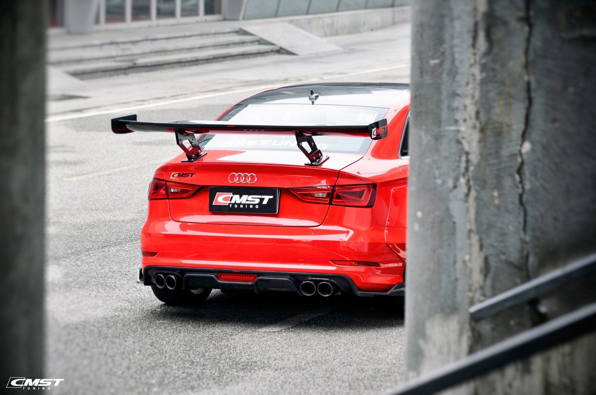 CMST Tuning Carbon Rear Spoiler GT Wing Ver.1 for Audi A3 S3 RS3 2014 - 2020