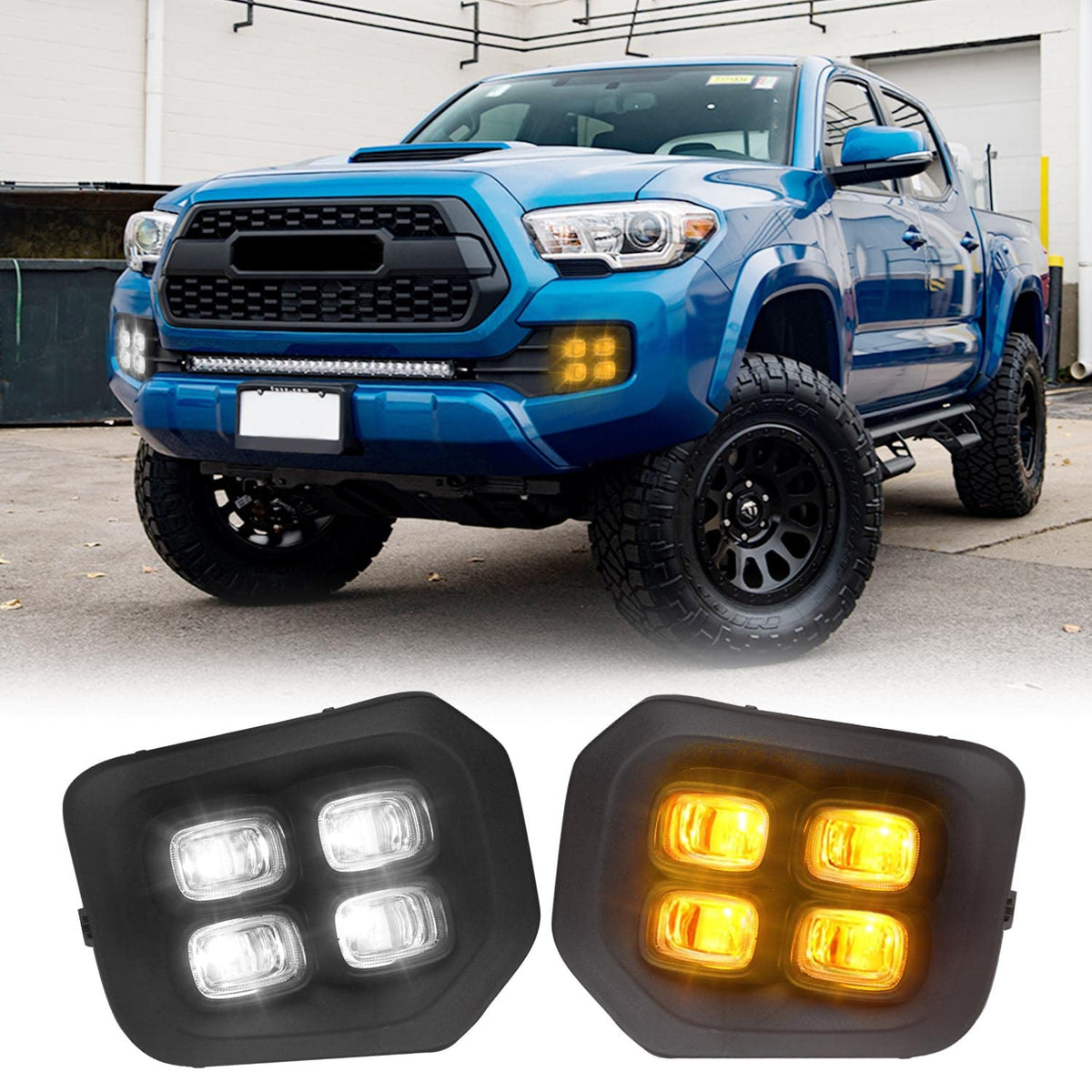 LED Fog Lights Assembly For Toyota Tacoma 2016-2022