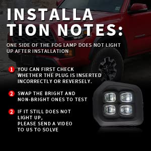 LED Fog Lights Assembly For Toyota Tacoma 2016-2022