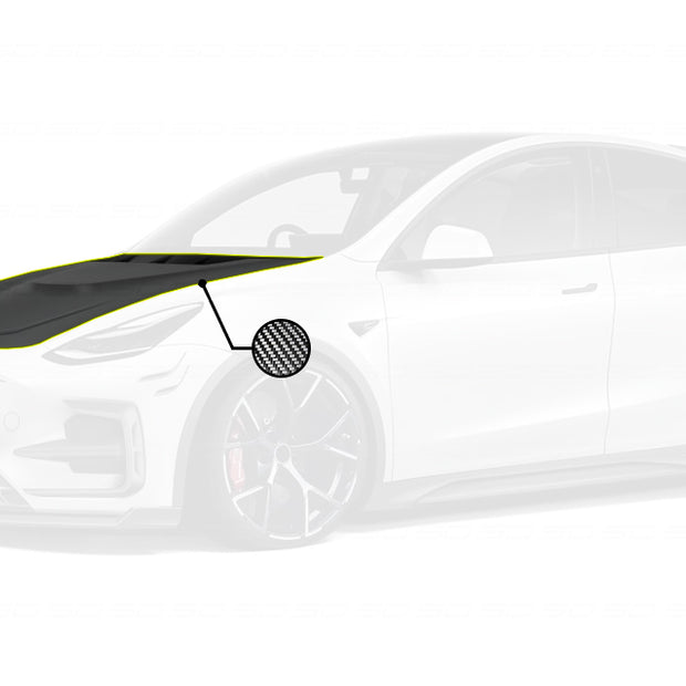 SD Dry Carbon Hood Bonnet For Tesla Model Y / Performance