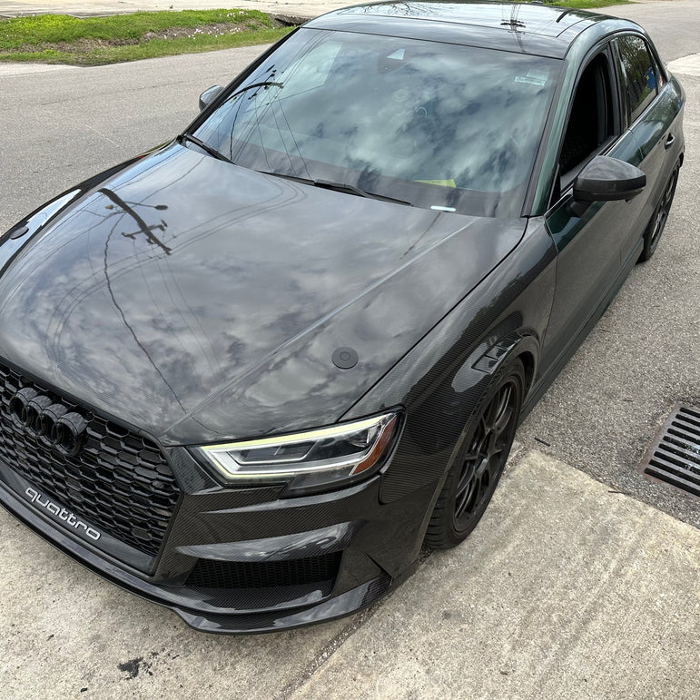 Karbel Carbon Dry Carbon Fiber RS3 Style Front Bumper for Audi A3 & A3 S Line & S3 2017-2020 8.5V