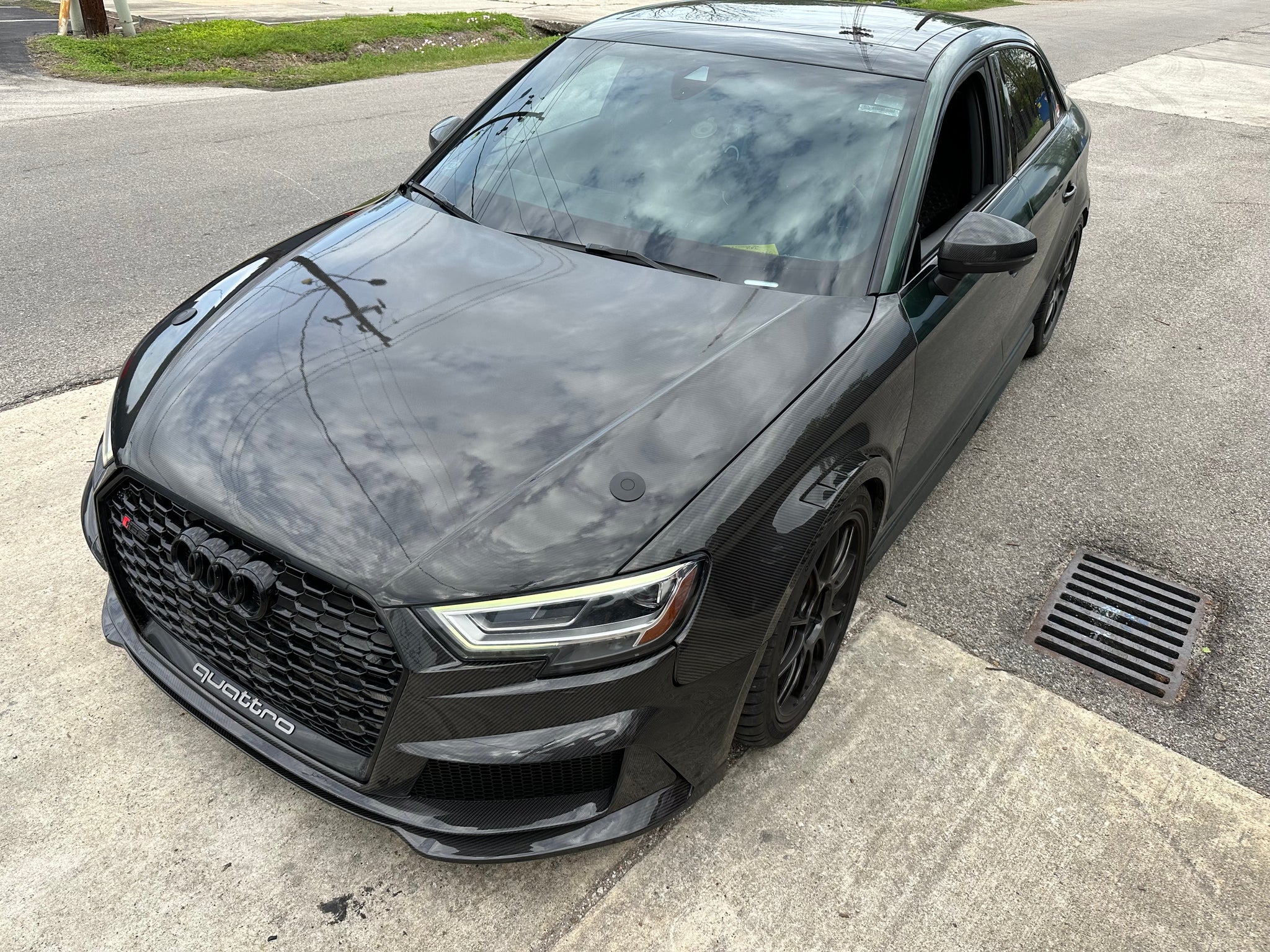Karbel Carbon Dry Carbon Fiber RS3 Style Front Bumper for Audi A3 & A3 S Line & S3 2017-2020 8.5V