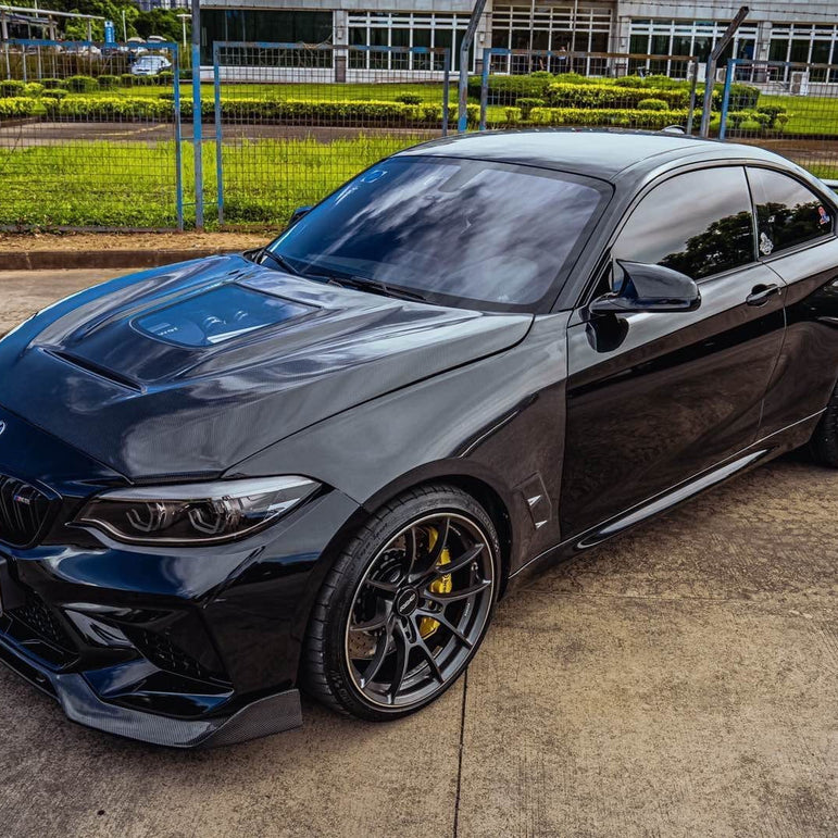CMST Tuning Carbon Fiber Tempered Glass Transparent Hood For BMW M2 / M2C F87 2 Series F22 2014-ON - Robot Bodykits