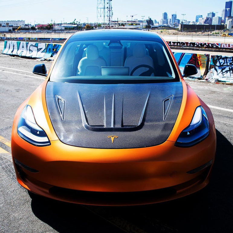 CMST Tuning Carbon Fiber Hood Ver.1 for Tesla Model 3 - Robot Bodykits