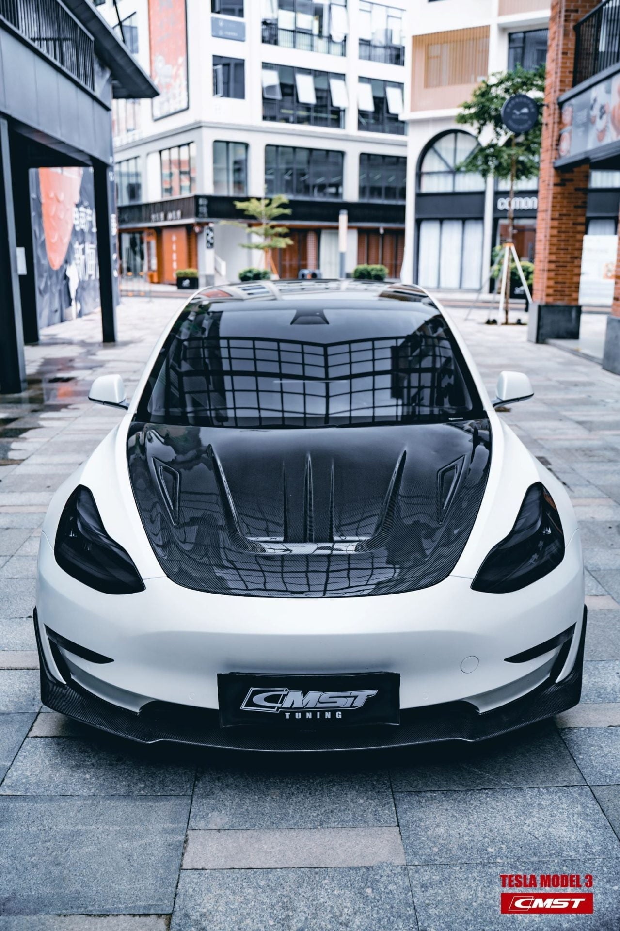 CMST Tuning Carbon Fiber Hood Ver.1 for Tesla Model 3 - Robot Bodykits
