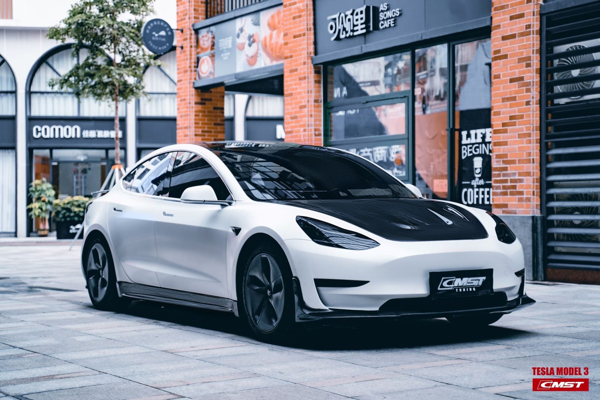 CMST Tuning Carbon Fiber Hood Ver.1 for Tesla Model 3 - Robot Bodykits