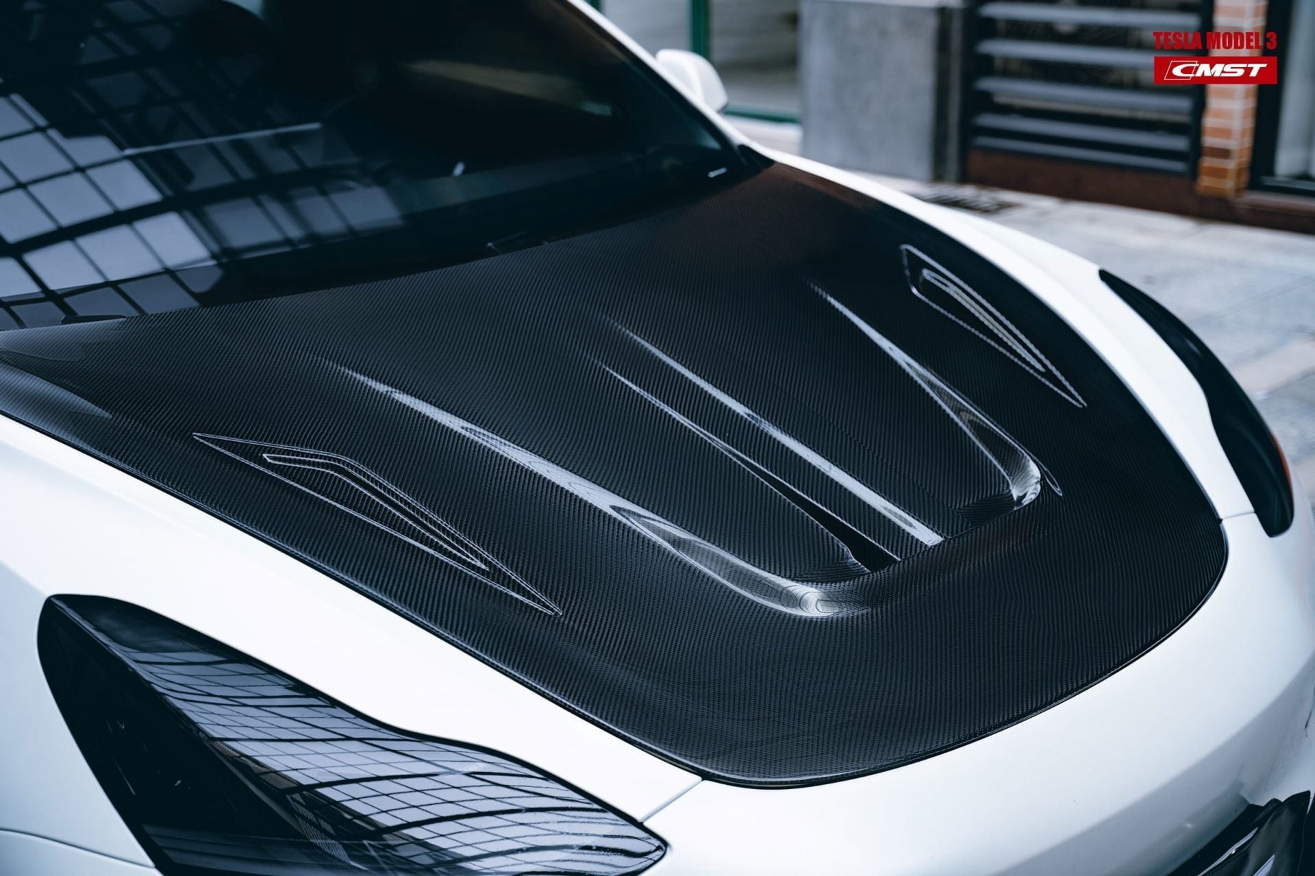 CMST Tuning Carbon Fiber Hood Ver.1 for Tesla Model 3 - Robot Bodykits