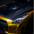 CMST Tuning Nissan GTR GT-R R35 2008-2016 Carbon Fiber Tempered Glass Transparent Hood Window See Through - Robot Bodykits