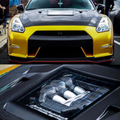 CMST Tuning Nissan GTR GT-R R35 2008-2016 Carbon Fiber Tempered Glass Transparent Hood Window See Through - Robot Bodykits