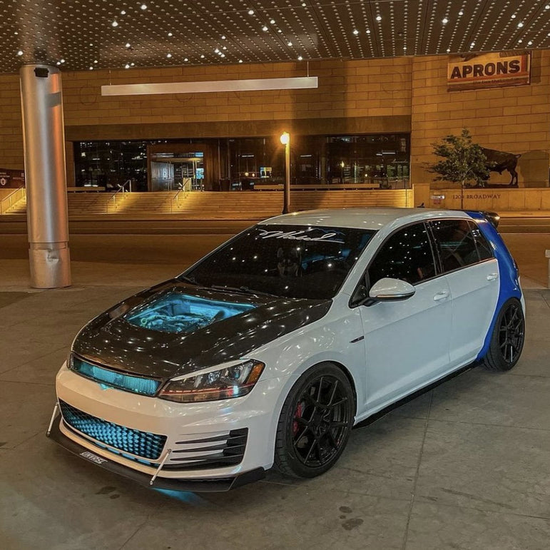 CMST Carbon Fiber PVC Glass Transparent Hood for Volkswagen GTI & Golf R & Golf MK7 MK7.5