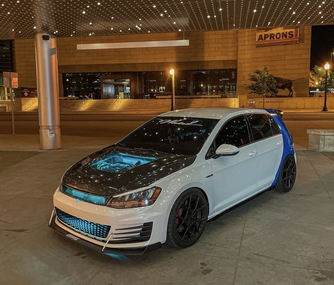 CMST Carbon Fiber PVC Glass Transparent Hood for Volkswagen GTI & Golf R & Golf MK7 MK7.5