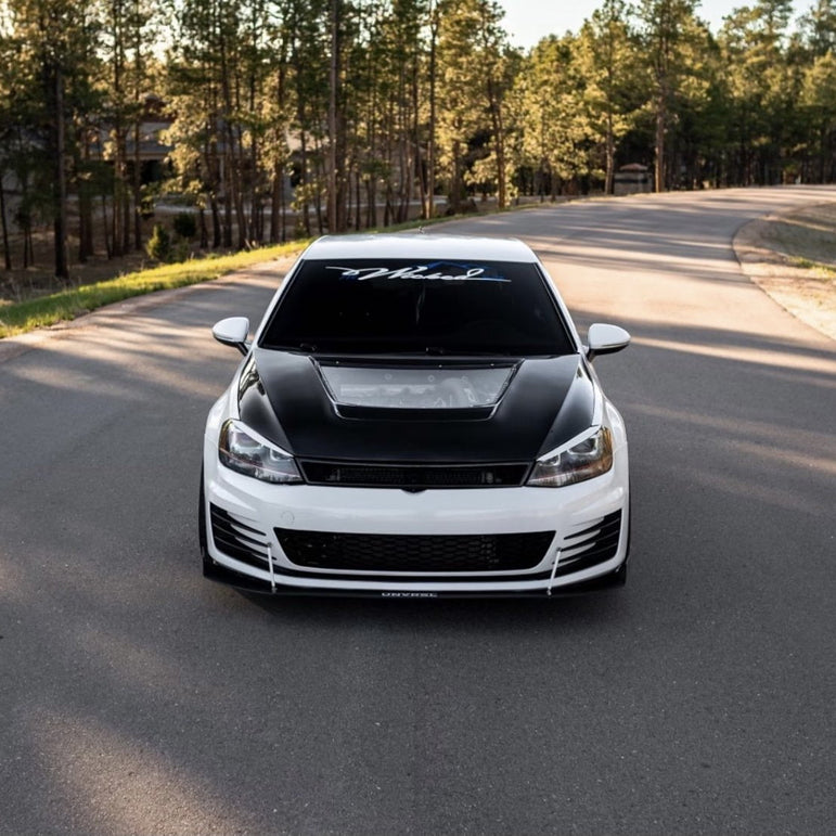 CMST Carbon Fiber PVC Glass Transparent Hood for Volkswagen GTI & Golf R & Golf MK7 MK7.5