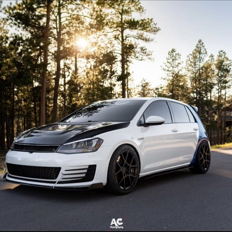 CMST Carbon Fiber PVC Glass Transparent Hood for Volkswagen GTI & Golf R & Golf MK7 MK7.5