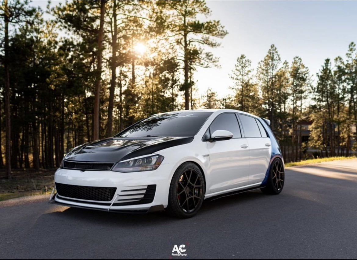 CMST Carbon Fiber PVC Glass Transparent Hood for Volkswagen GTI & Golf R & Golf MK7 MK7.5