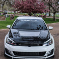 CMST Carbon Fiber PVC Glass Transparent Hood for Volkswagen GTI & Golf R & Golf MK7 MK7.5