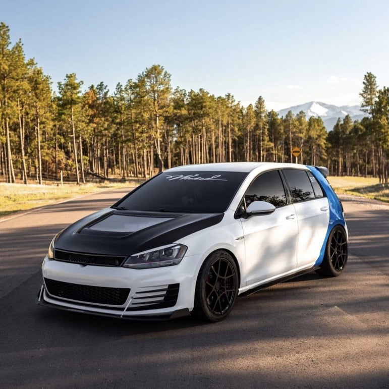 CMST Carbon Fiber PVC Glass Transparent Hood for Volkswagen GTI & Golf R & Golf MK7 MK7.5