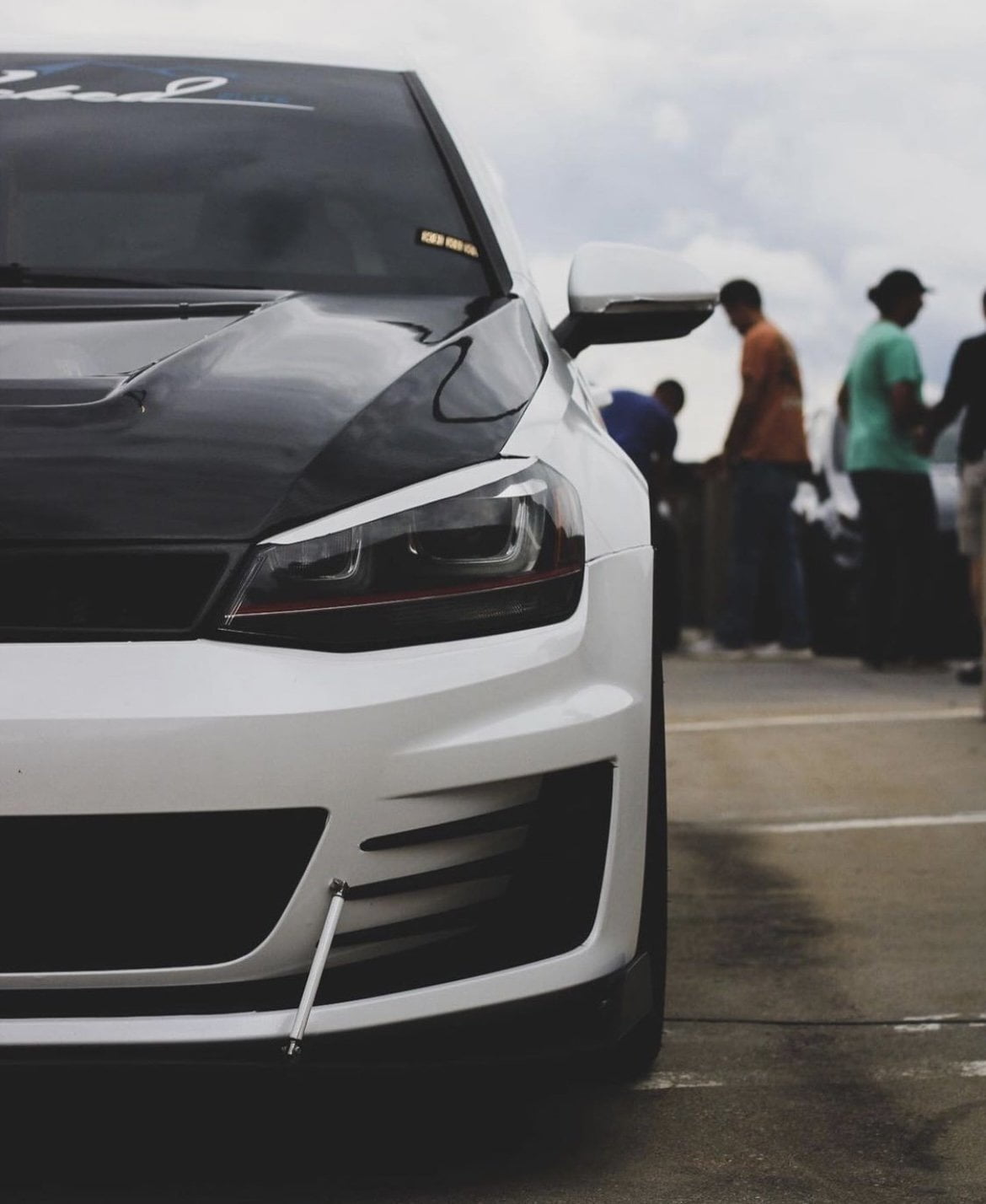 CMST Carbon Fiber PVC Glass Transparent Hood for Volkswagen GTI & Golf R & Golf MK7 MK7.5