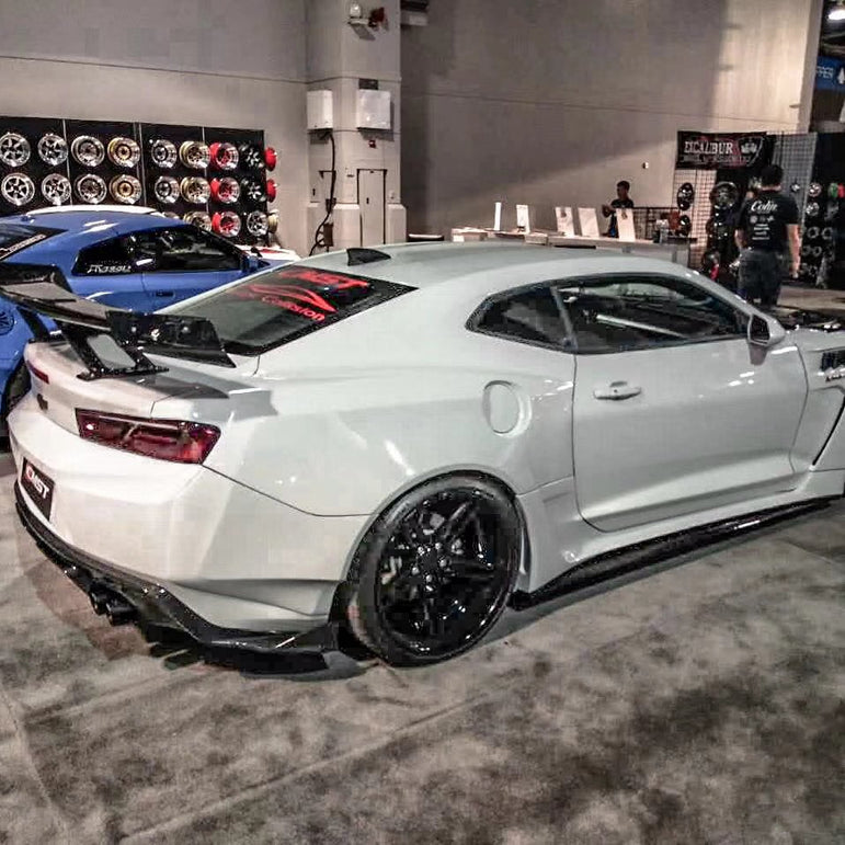 CMST Carbon Fiber Rear Spoiler Wing (7 Pcs) for Chevrolet Camaro 2016-ON - Robot Bodykits