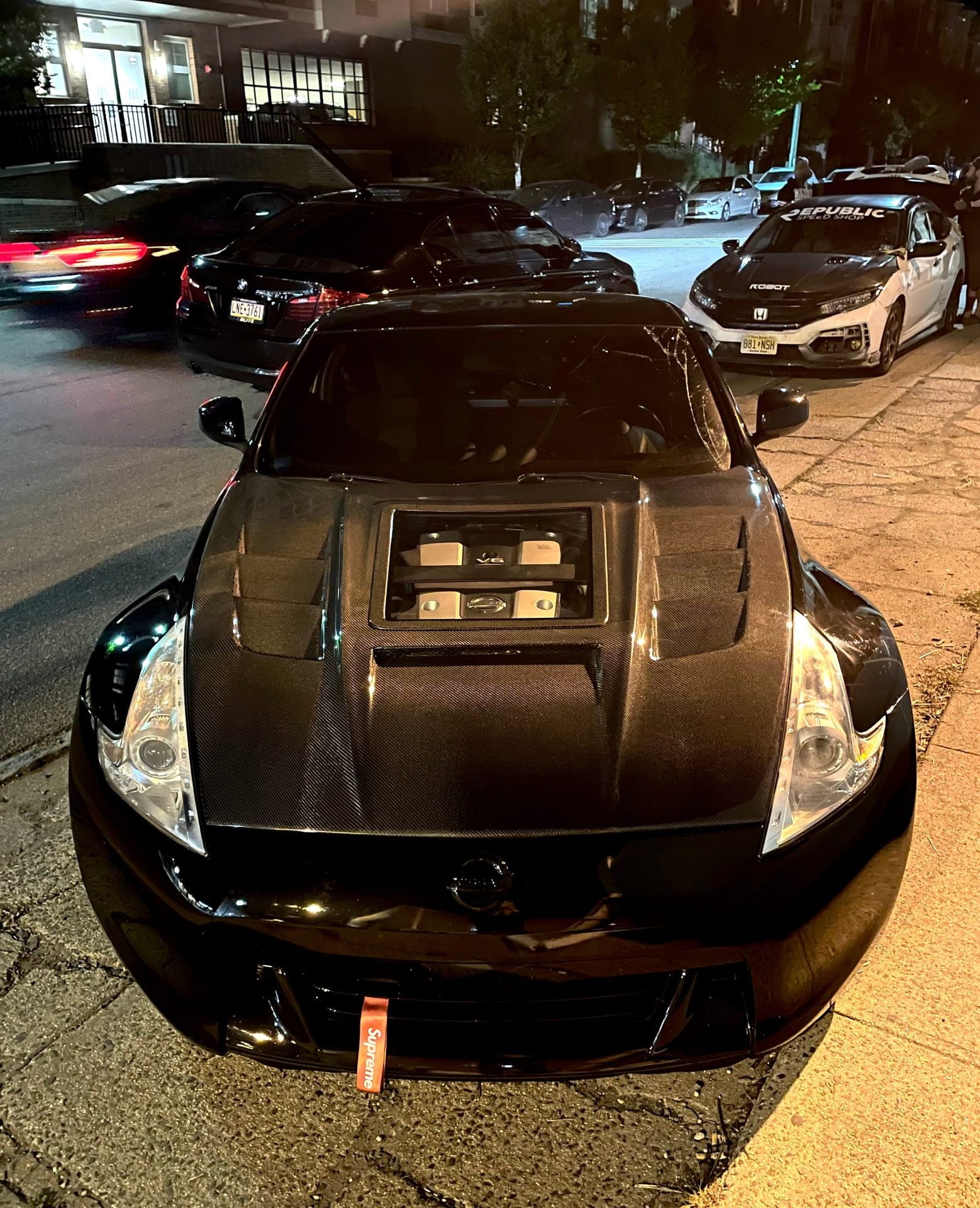 CMST Tuning Carbon Fiber Hood with Tempered Glass for Nissan 370Z Z34 Fairlady Z - Robot Bodykits
