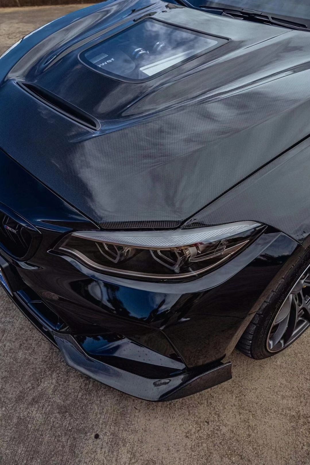 CMST Tuning Carbon Fiber Tempered Glass Transparent Hood For BMW M2 / M2C F87 2 Series F22 2014-ON - Robot Bodykits