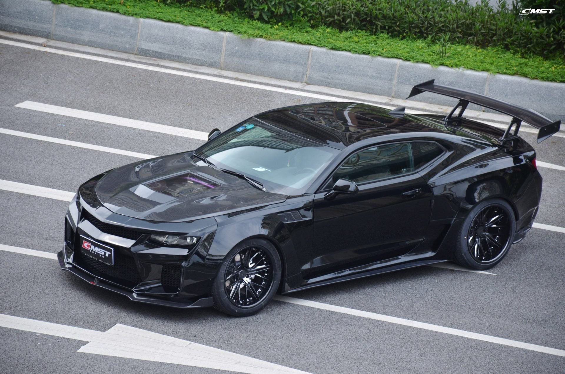 CMST Carbon Fiber Rear Spoiler Wing (7 Pcs) for Chevrolet Camaro 2016-ON - Robot Bodykits