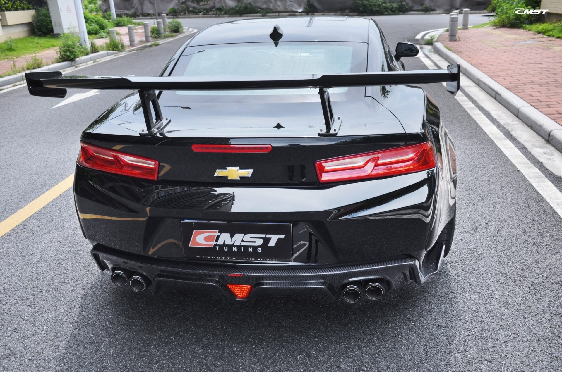 CMST Carbon Fiber Rear Spoiler Wing (7 Pcs) for Chevrolet Camaro 2016-ON - Robot Bodykits