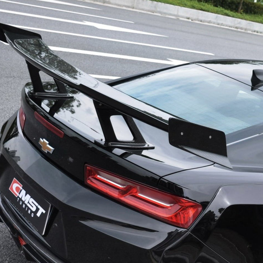 CMST Carbon Fiber Rear Spoiler Wing (7 Pcs) for Chevrolet Camaro 2016-ON - Robot Bodykits