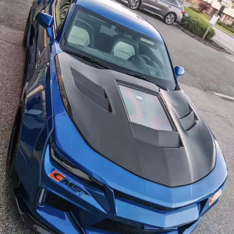 CMST Carbon Fiber Transparent Hood for Chevrolet Camaro 6th Gen 2016-ON - Robot Bodykits