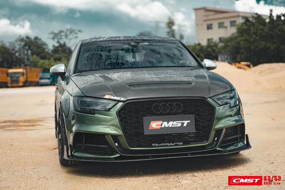 CMST Tuning Carbon Fiber Hood Bonnet Ver.1 for Audi RS3 2018-2020 & 2014-2020 A3 & A3 S Line & S3 - Robot Bodykits