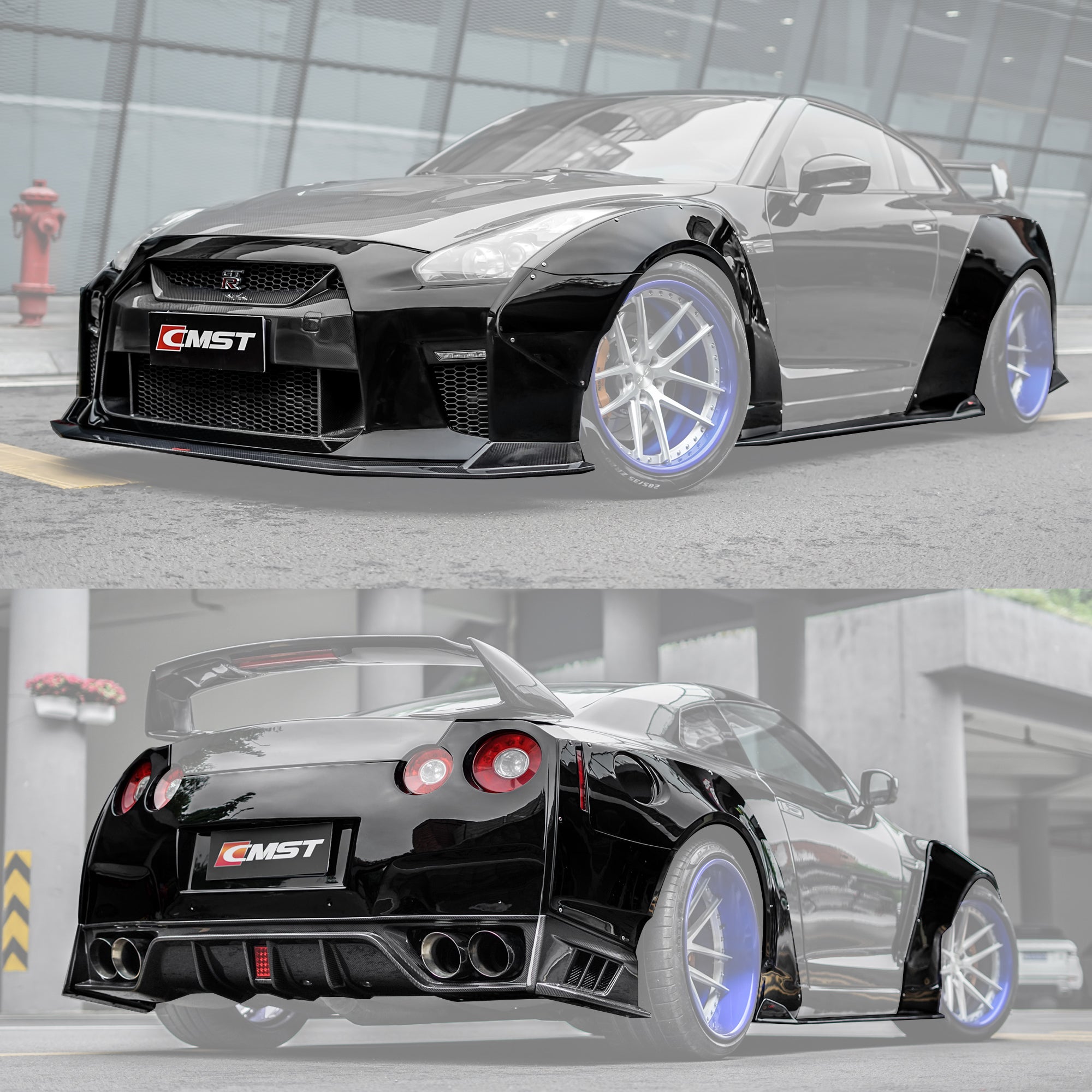 CMST Tuning  Facelift Conversion Partial Carbon Fiber Full Body Kit for Nissan GTR GT-R R35 2008-2016