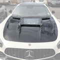 CMST Carbon Fiber Clear View Tempered Glass Transparent Hood Black Series Style for Mercedes Benz C190 AMG GT GTS GTC GTR 2015-2021 - Robot Bodykits