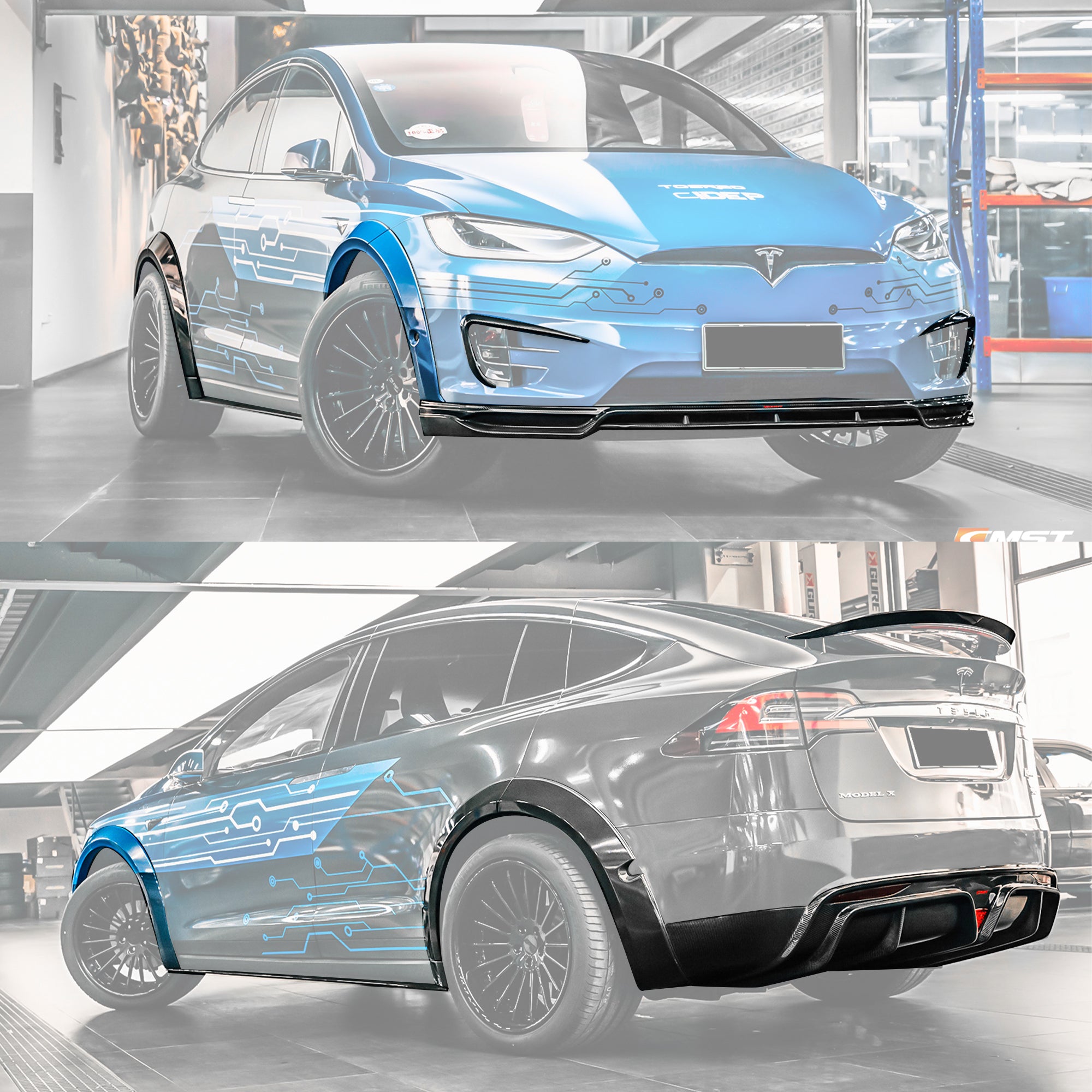 CMST Carbon Fiber Full Body Kit for Tesla Model X 2016-2021 - Robot Bodykits