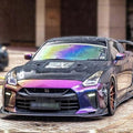 CMST Tuning Nissan GTR GT-R R35 2008-2016 Carbon Fiber Tempered Glass Transparent Hood Window See Through - Robot Bodykits