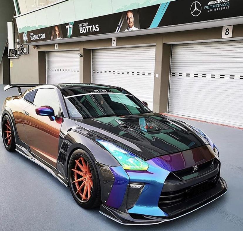 CMST Tuning Nissan GTR GT-R R35 2008-2016 Carbon Fiber Tempered Glass Transparent Hood Window See Through - Robot Bodykits