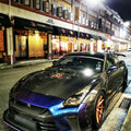 CMST Tuning Nissan GTR GT-R R35 2008-2016 Carbon Fiber Tempered Glass Transparent Hood Window See Through - Robot Bodykits