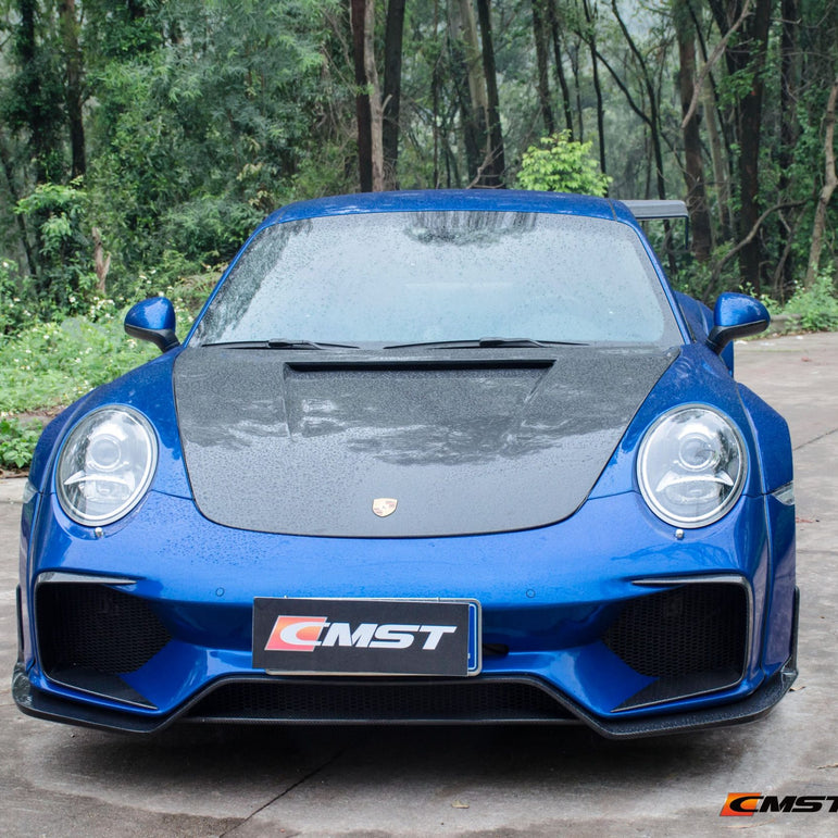 CMST Carbon Fiber Hood Classic Style for Porsche 911 991.1 991.2 Turbo GT3 718 Cayman Boxster - Robot Bodykits
