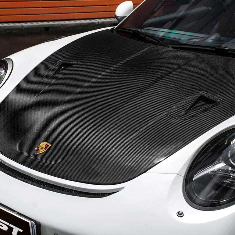 CMST Carbon Fiber GT2RS Style Hood For Porsche 911 991.1 991.2 Turbo GT3 GT3RS 718 Cayman Boxster - Robot Bodykits
