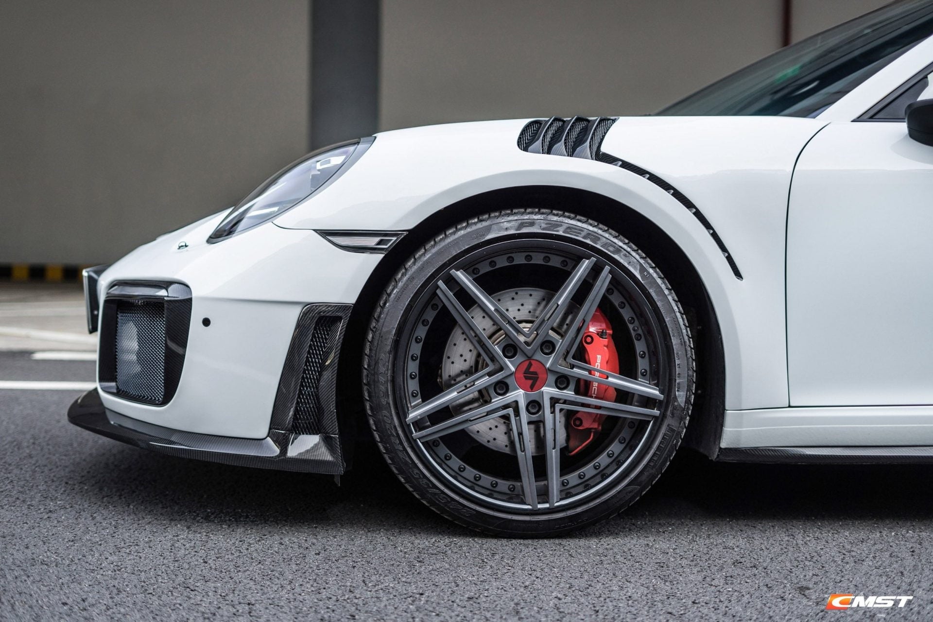 CMST Porsche 991.1 991.2 GT2RS (2012-2018) Conversion Kit Carbon Fiber Front Bumper ( 6 Pcs )