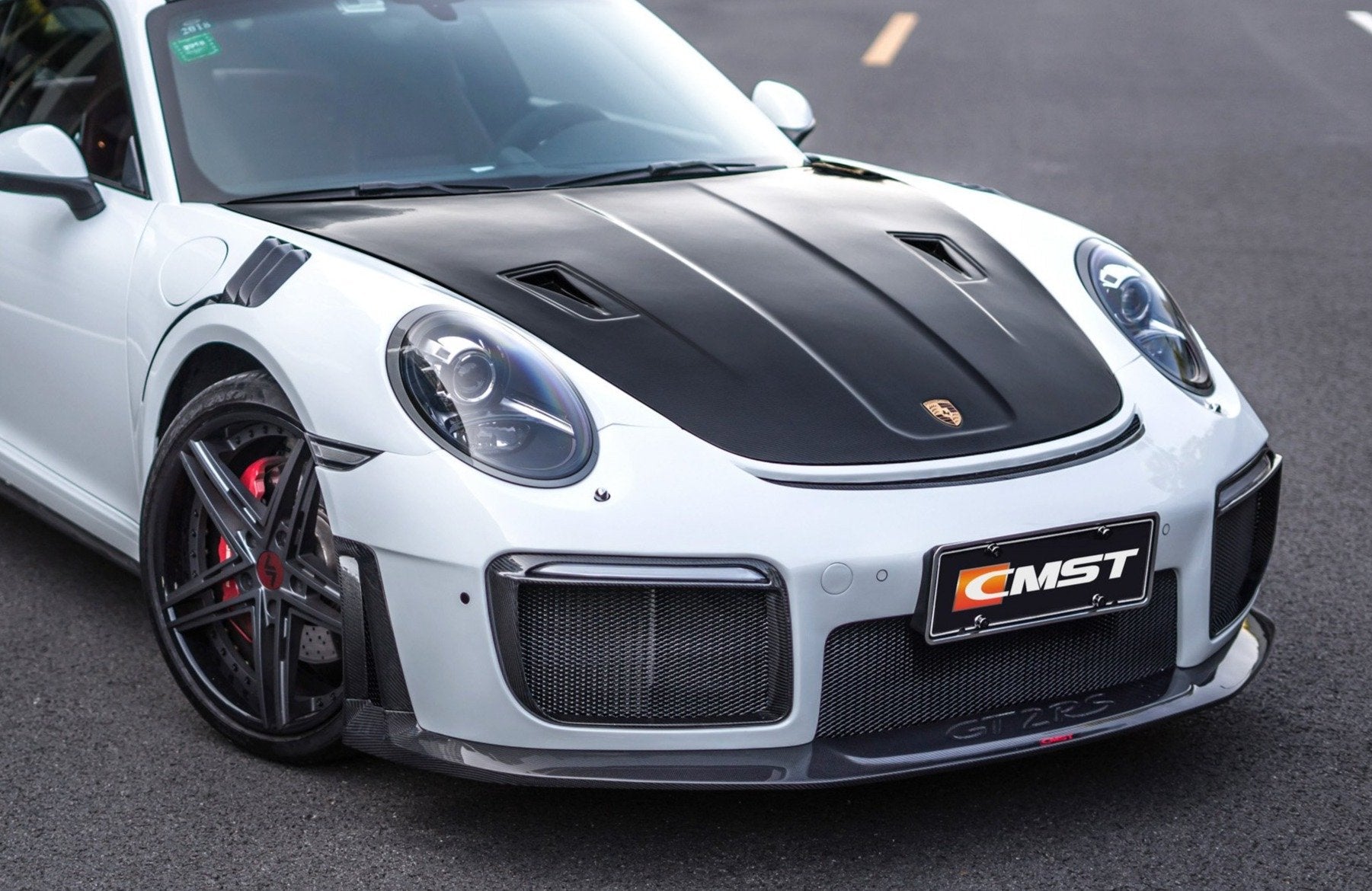 CMST Porsche 991.1 991.2 GT2RS (2012-2018) Conversion Kit Carbon Fiber Front Bumper ( 6 Pcs )